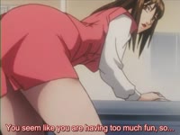Horny anime whore masturbates alone